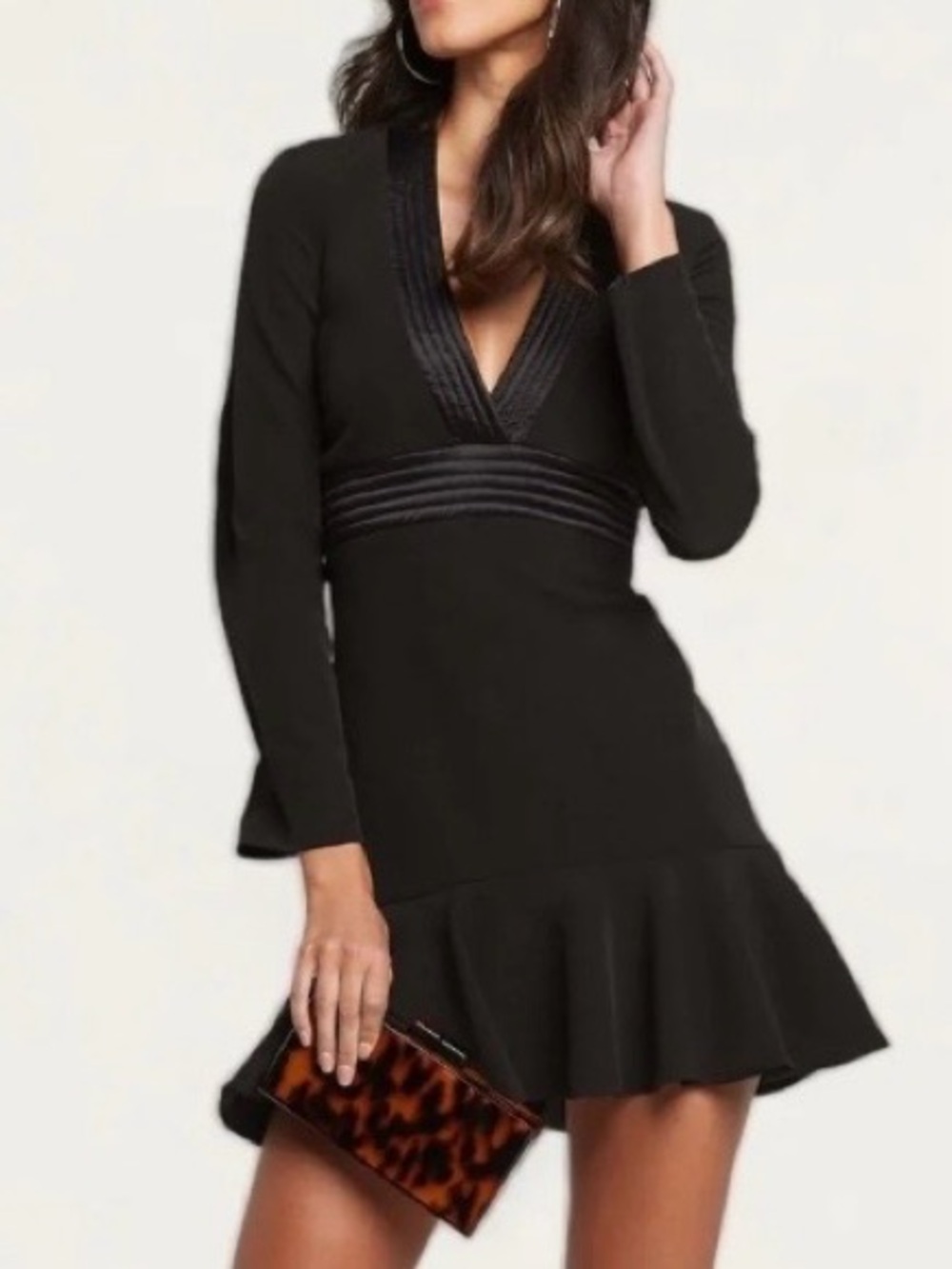 NWT Bardot Black fit and flare ruffle Mini Dress